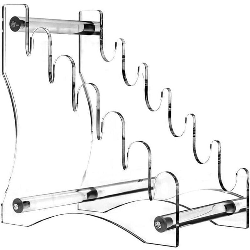 Messerständer aus Acryl – 6-stufiger, abnehmbarer Messerhalter, leichtes Aufbewahrungsregal für Taschenmesser