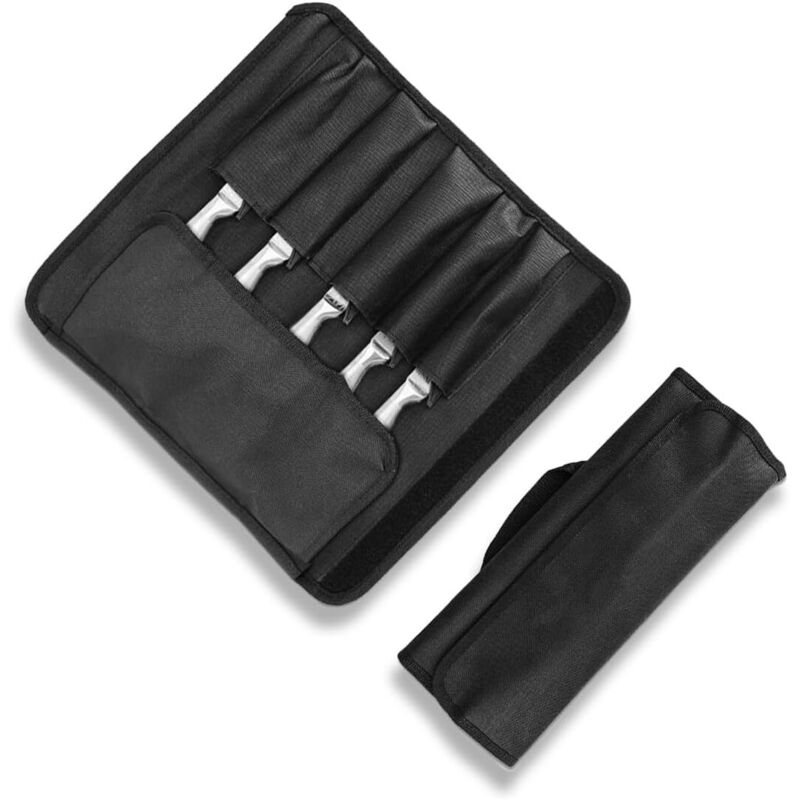 Messertasche, tragbare Tasche mit 5 Fächern für Messer und Küchenutensilien, ideal für Camping und Wandern, strapazierfähige Tasche, Geschenk für