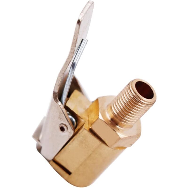 Messing-Inflatordüse, Luftpumpen-Clip, Autoreifen-Ventiladapter, Inflator-Ventil-Anschluss, Messing-Düsenpumpe, Inflator-Ventil-Clip,