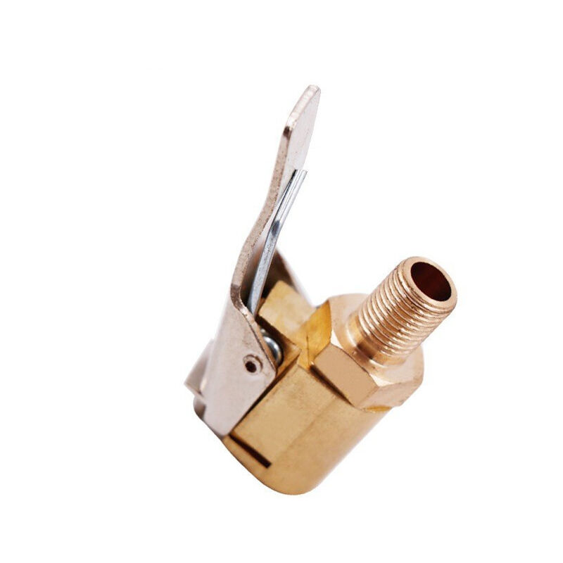 Messing-Inflatordüse, Luftpumpen-Clip, Autoreifen-Ventiladapter, Inflator-Ventilanschluss, Messing-Düsenpumpen-Inflator-Ventil-Clip,