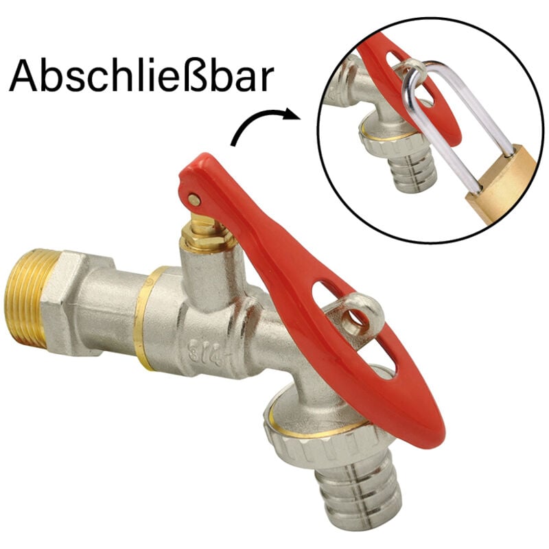 Stabilo Sanitär - Messing Kugelauslaufhahn 3/4' Absperrbar