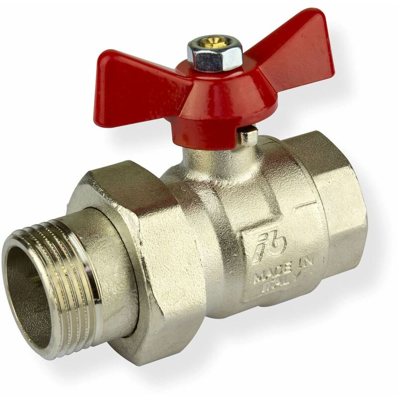 Stabilo Sanitär - Messing Kugelhahn 1 Zoll ig/ag DN25 Absperrhahn Kugelventil