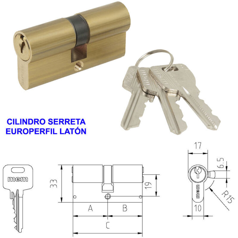 Zylinder MCM Europeprofile E-7035x35 R-15 Lat 1301/2501