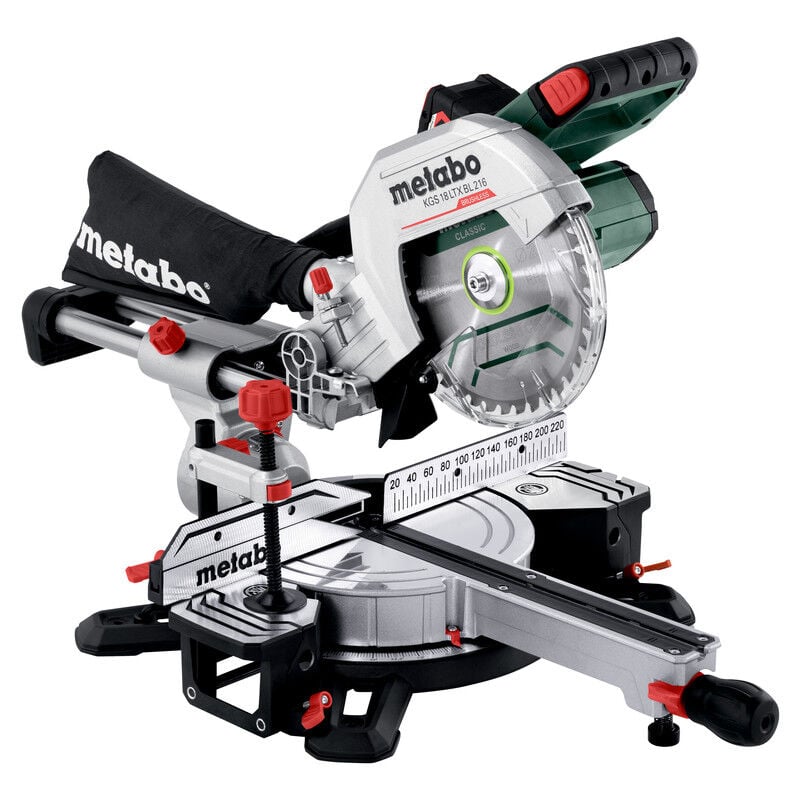 Metabo - Akku-Kapp- und Gehrungssäge kgs 18 ltx bl 216 mit Zugfunktion,1x 4.0Ah + Lader