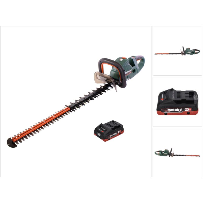 Hs 18 ltx bl 75 Akku Heckenschere 18 v 75 cm Brushless + 1x Akku 4,0 Ah - ohne Ladegerät - Metabo