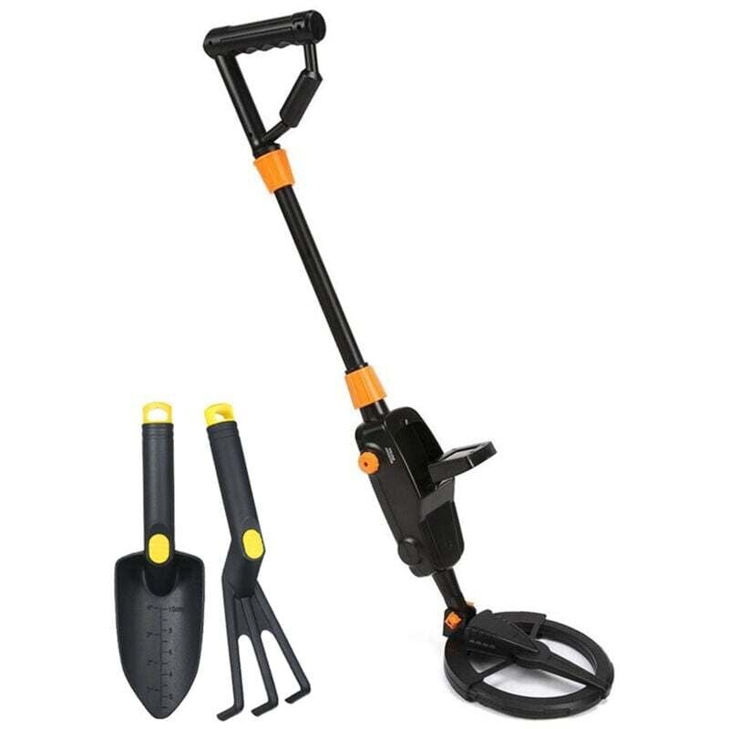 Metalldetektor, unterirdischer Goldgräber, Schatzsucher, Schatzsuchwerkzeug mit Sandschaufel und Ständer für Kinder (mit Schaufel und Ständer)