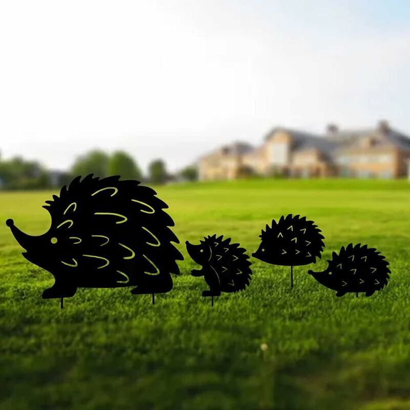 Metall-Gartendekor für den Außenbereich, Igel-Kunst, Garten-Metallstatuen, Dekoration für Garten, Rasen, Weg, Gehweg, Garten, europäischer Retro-Stil