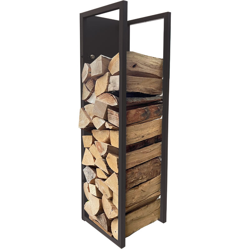 Quick-star - Metall Kaminholzregal 25 x 25 x 90 cm Wandregal Kaminholzlager