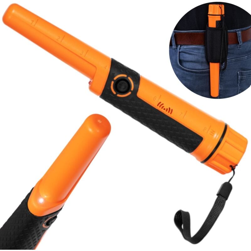 Metalldetektor Handheld wasserdicht LED 20 cm / 4,5 cm