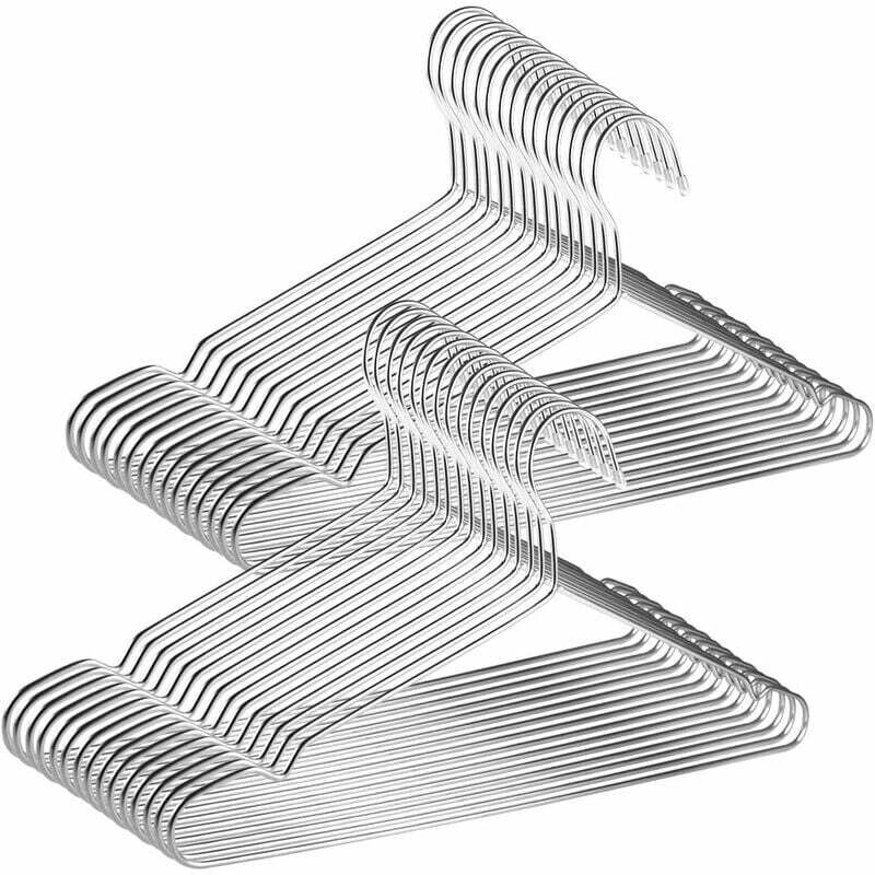 Metallkleiderbügel, Edelstahlkleiderbügel, 30 Stück, geeignet für den Haushalt, Standardgrößen für Kleidung wie Handtücher, T-Shirts, Jacken, Hemden,