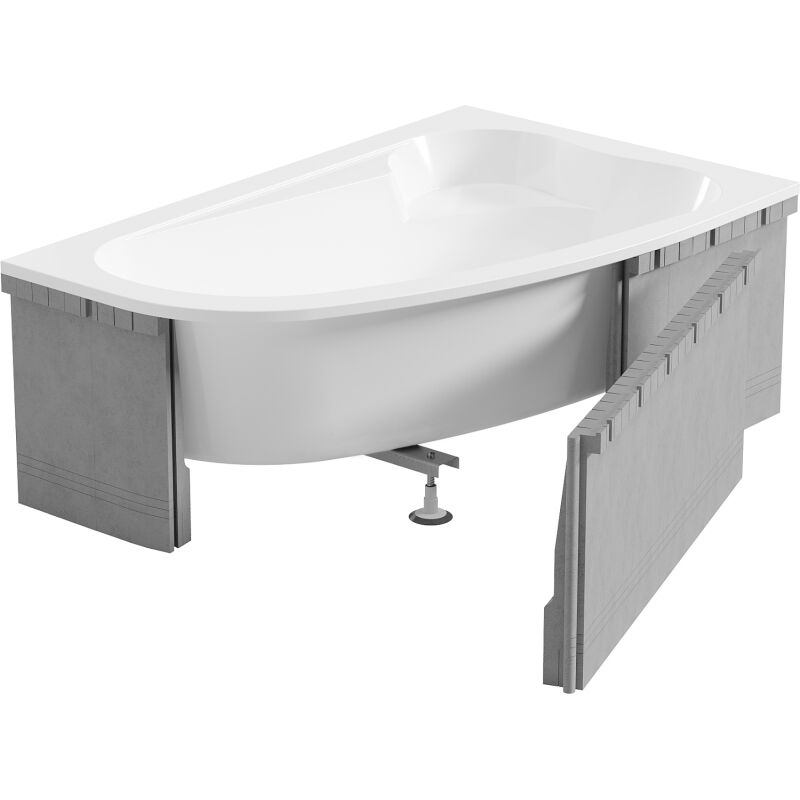X-st Styroporverkleidung für Eckbadewanne 240 cm, wei√ü - 55022-00 - Mexen