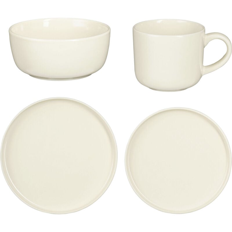 Mica Decorations Geschirrset für 4 Personen Ozzu off white 16-tlg. Teller-Set