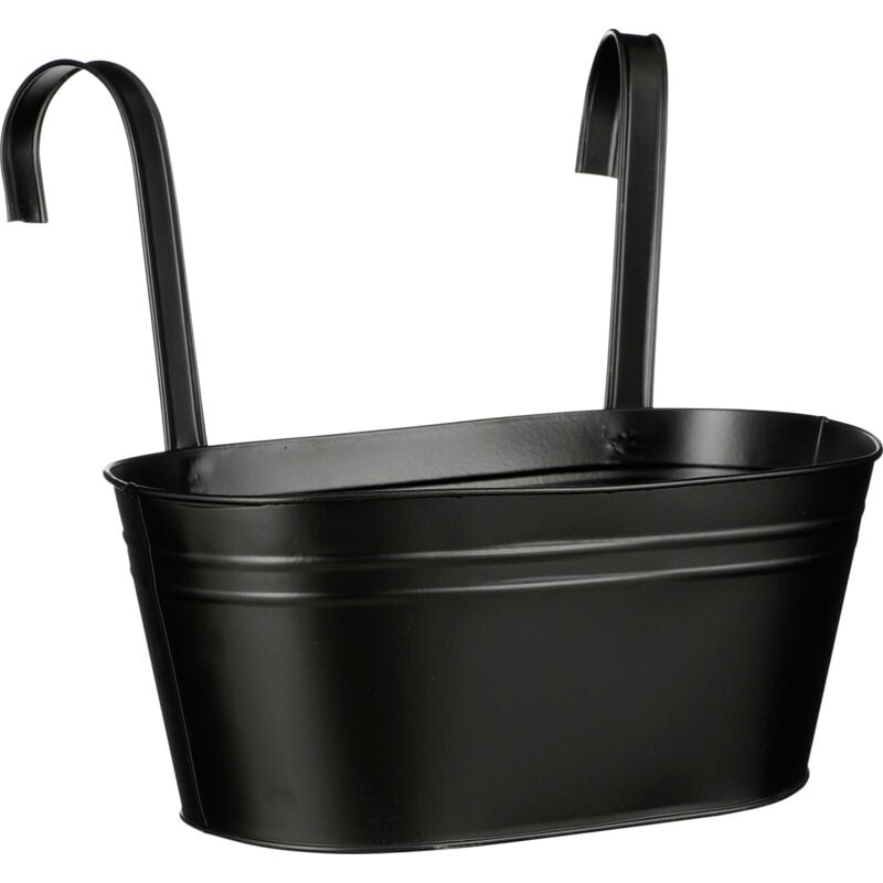 Mica Decorations - Topf Joey Eisen 13,5 x 30 x 17 cm hängend schwarz Topf