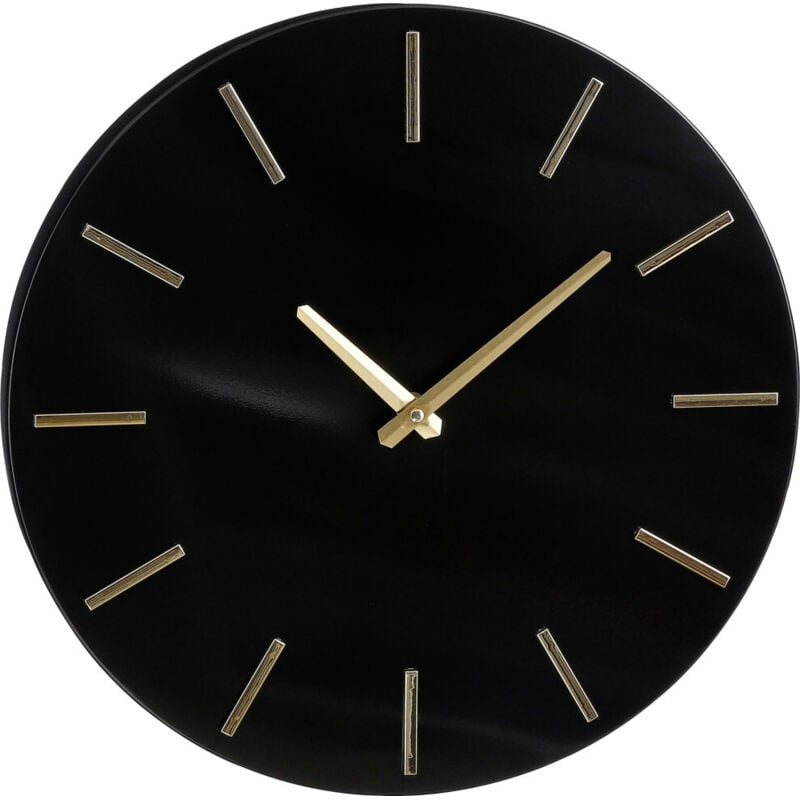 Mica Decorations Wanduhr Brixen aluminium 4 x 35,5 cm schwarz Wanduhr