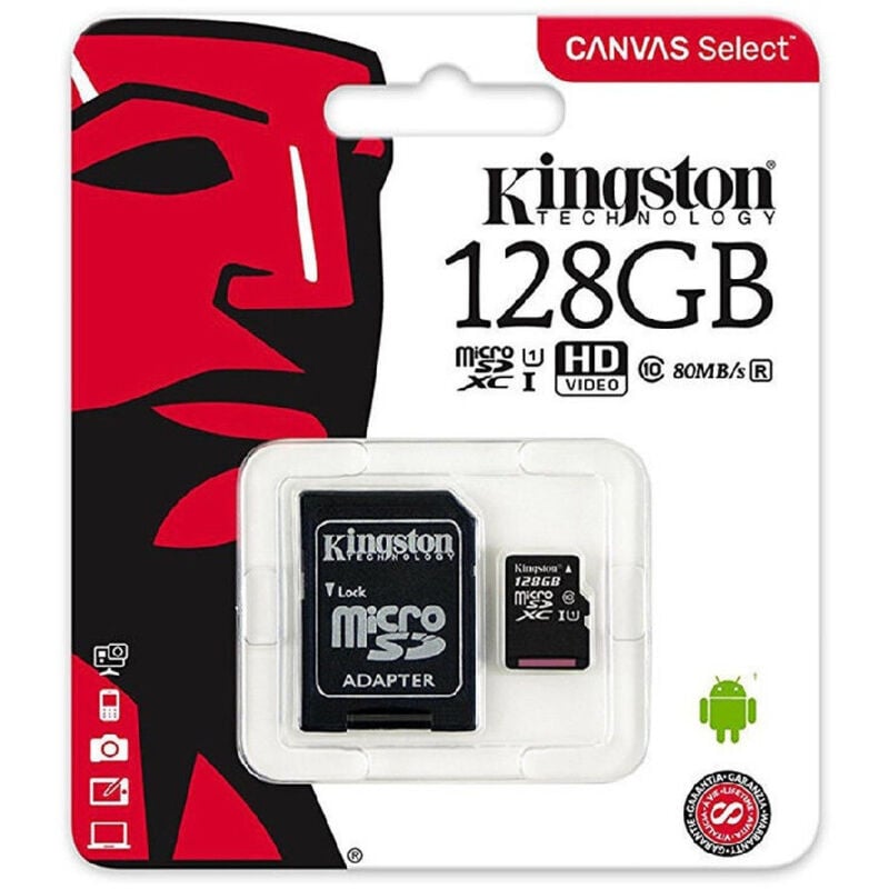 Trade Shop Traesio - Trade Shop - micro sd card 128GB class 10 128 gb kingston scheda memory card für cellular -