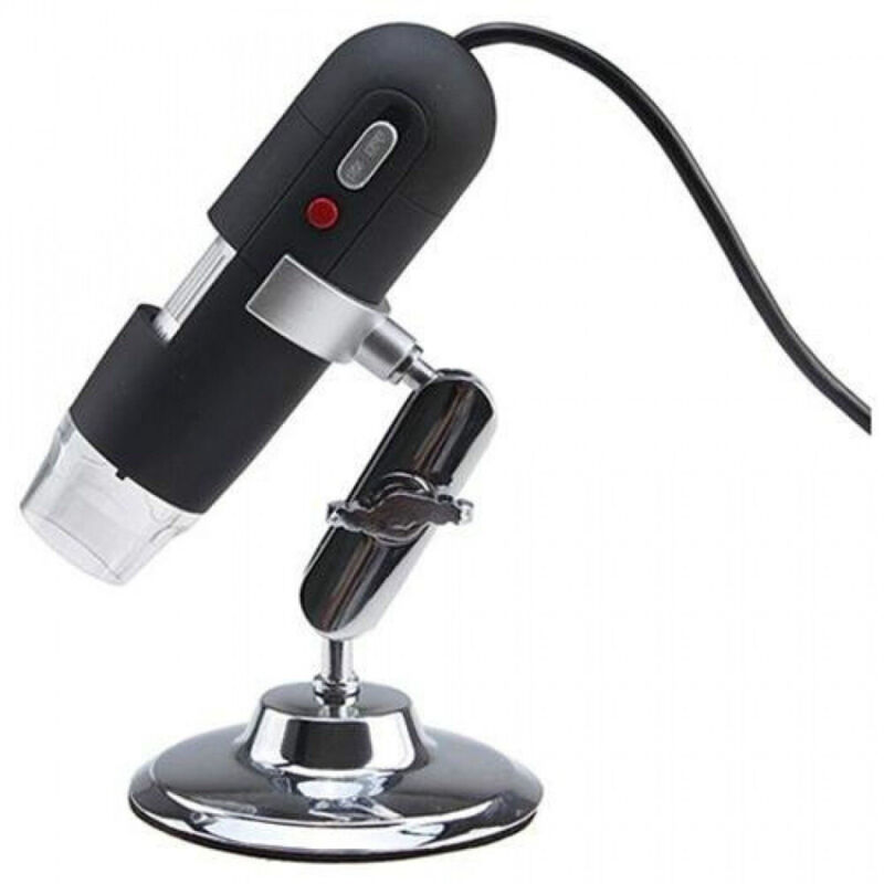 Trade Shop Traesio - Trade Shop - Mikroskop usb Digital 80x 800x pc Notebook Foto Video 8 led 2.0 mpx cd Halterung -