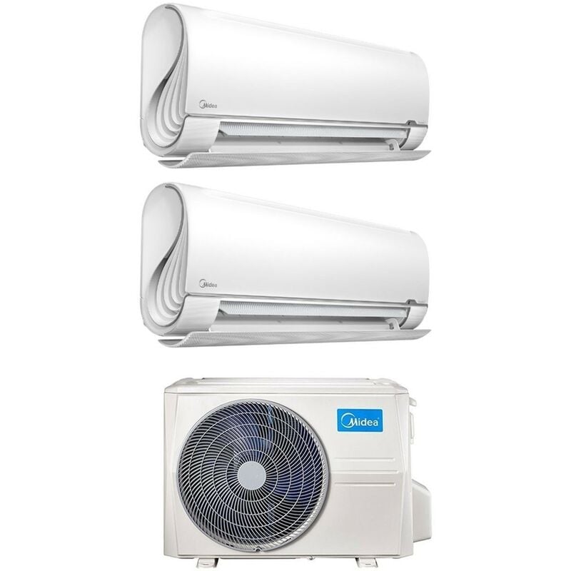 Dual Split Inverter Klimagerät BreezeleSS+ 12+12 mit M2OD-18HFN8-Q R-32 Wi-Fi Integrated 12000+12000 - Neu - Midea