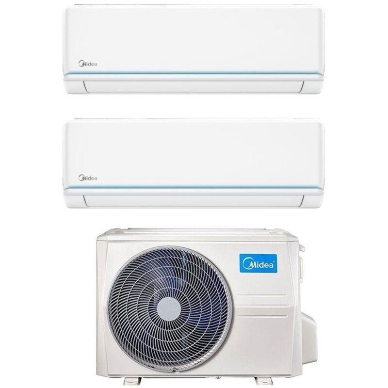Midea Dual Split Inverter-Klimagerät Serie EVOLUTION 9+9 mit M2OD-18HFN8-Q R-32 Wi-Fi Optional 9000+9000