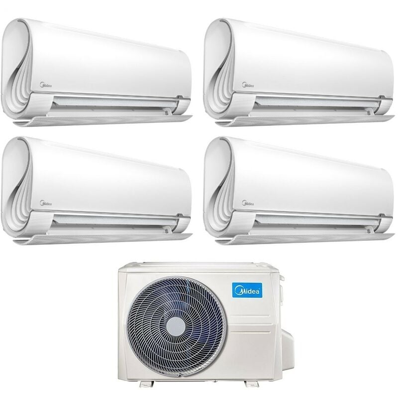 Quadri Split Inverter Klimagerät BreezeleSS+ Serie 12+12+12 mit M4O-36FN8-Q R-32 Wi-Fi Integrated 12000+12000+12000 - Neu - Midea
