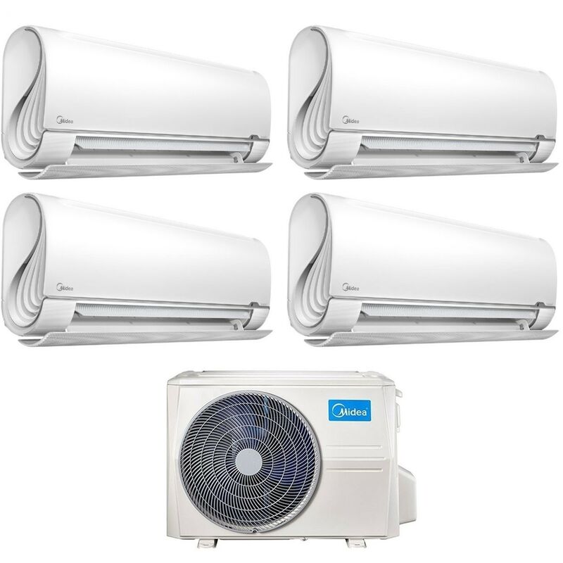 Quadri Split Inverter Klimageräte Serie BreezeleSS+ 9+9+12 mit M4O-36FN8-Q R-32 Wi-Fi Integrated 9000+9000+12000 - Neu - Midea