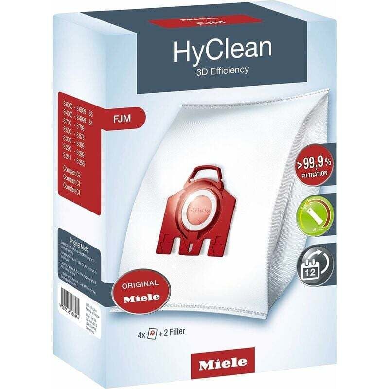 Ersatz-Staubbeutel für Miele HyClean 3D Efficiency fjm Staubsauger (Teilenummer 9917710). Kompatibel mit Miele Staubsaugern mit Beutel. Diese Box