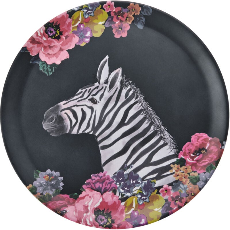Mikasa Wild at Heart Zebra Rundes Tablett, 36cm Melamin Serviertablett, leichtes und langlebiges Tier Print Dish
