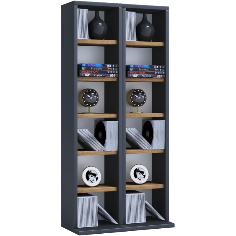 Ebuy24 - Milano Regal cd, DVDanthrazit, Eiche dekor.