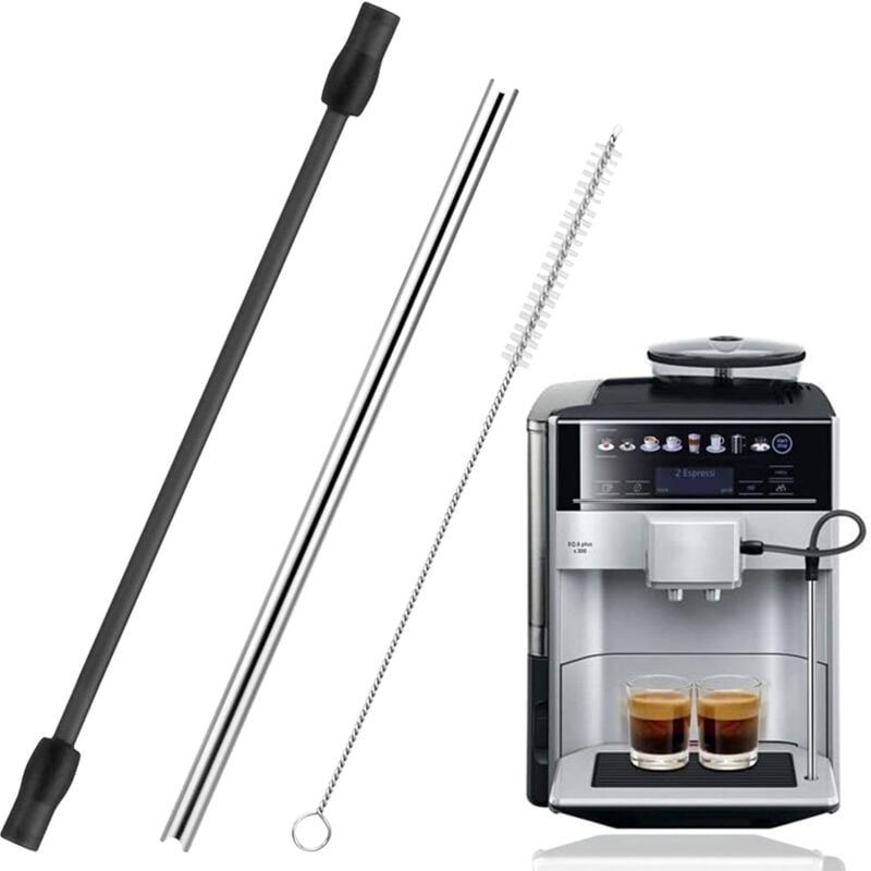 Milchschlauch kompatibel mit Siemens EQ6, Milchschlauch und Reinigungsbürste (3er Pack), Kaffeevollautomat Ersatzteil kompatibel mit Bosch Veroaroma,