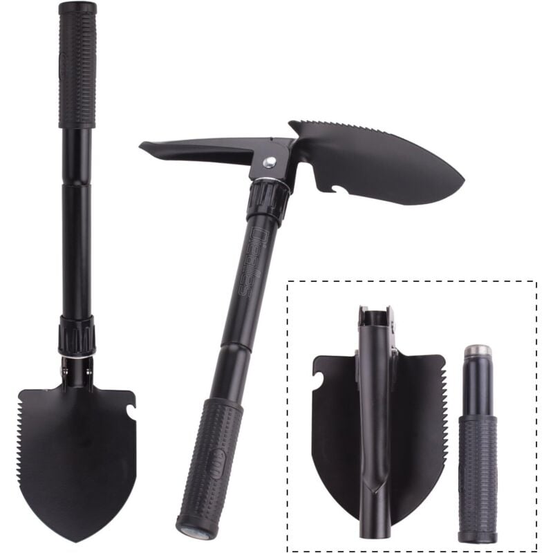 Militärische Klappschaufel, Camping-Multifunktions-Mini-Schaufel mit Etui für Camping, Wandern, Überlebenswerkzeug, Gartenschaufel, ein klappbares