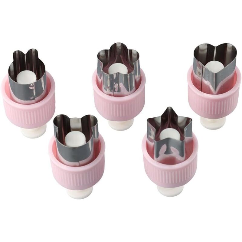 Mini-Ausstechformen aus Edelstahl, Torten- und Gebäckringe, 5-teilige Gemüseausstecher, DIY-Fruchtstempelformen