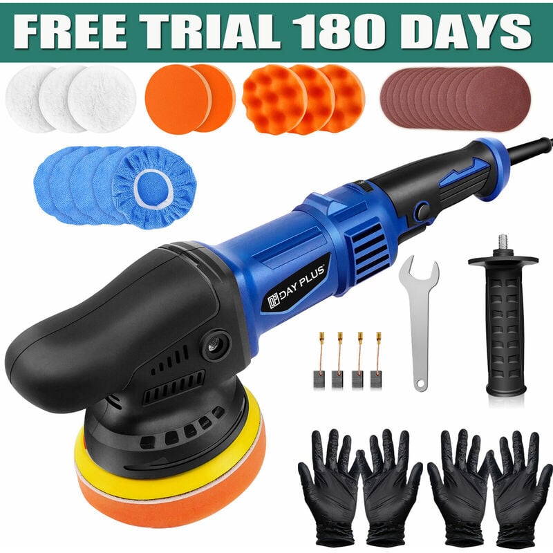 Dayplus - Mini Auto Polierer Pufferschleifer Dual Action Poliermaschine 5 Zoll 5800r/min