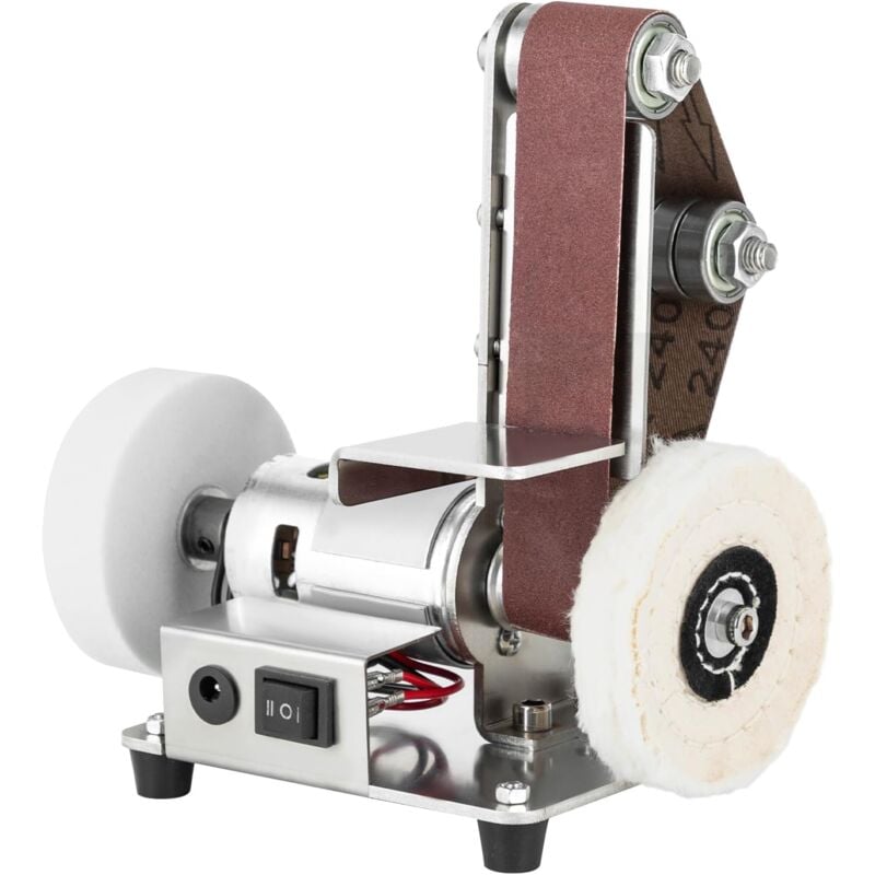 Mini Bandschleifer diy Poliermaschine 7 Gang Elektrischer Schleifer 4000-9000/min Schleifbänke Spitzer Bankschleifer Band Linisher Elektrische