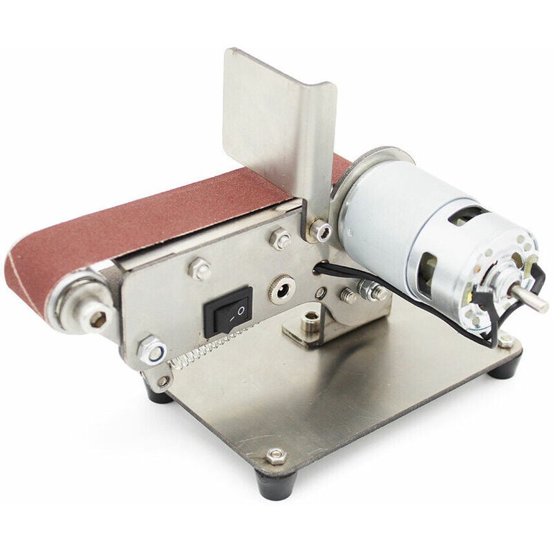 Senderpick - Mini Bandschleifer Kantenschärfer Schleifmaschine Elektro 795 Motor diy Poliermaschine 24V