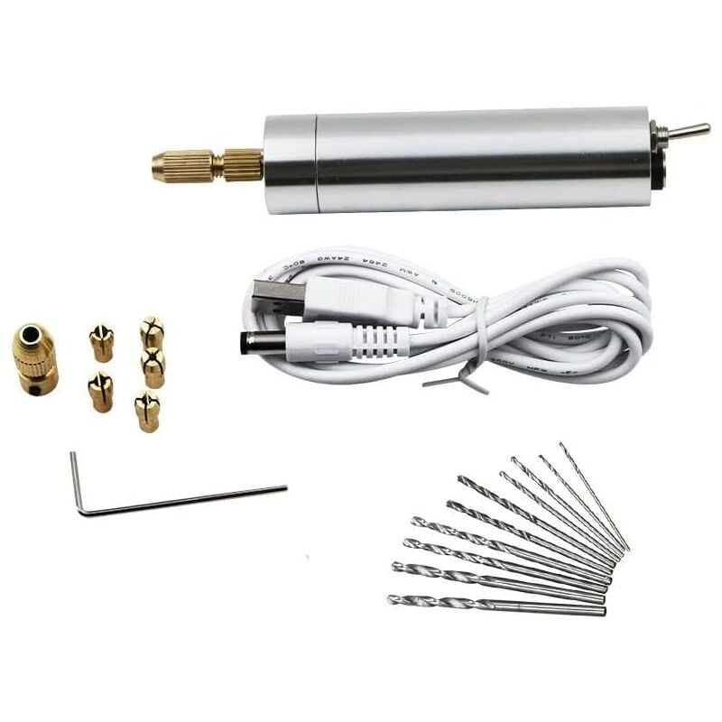 Mini-Bohrmaschine, Bohr- und Poliermaschine, Wurzelholzschnitzerei, Wenwan Mini-Jade-Schnitzstift