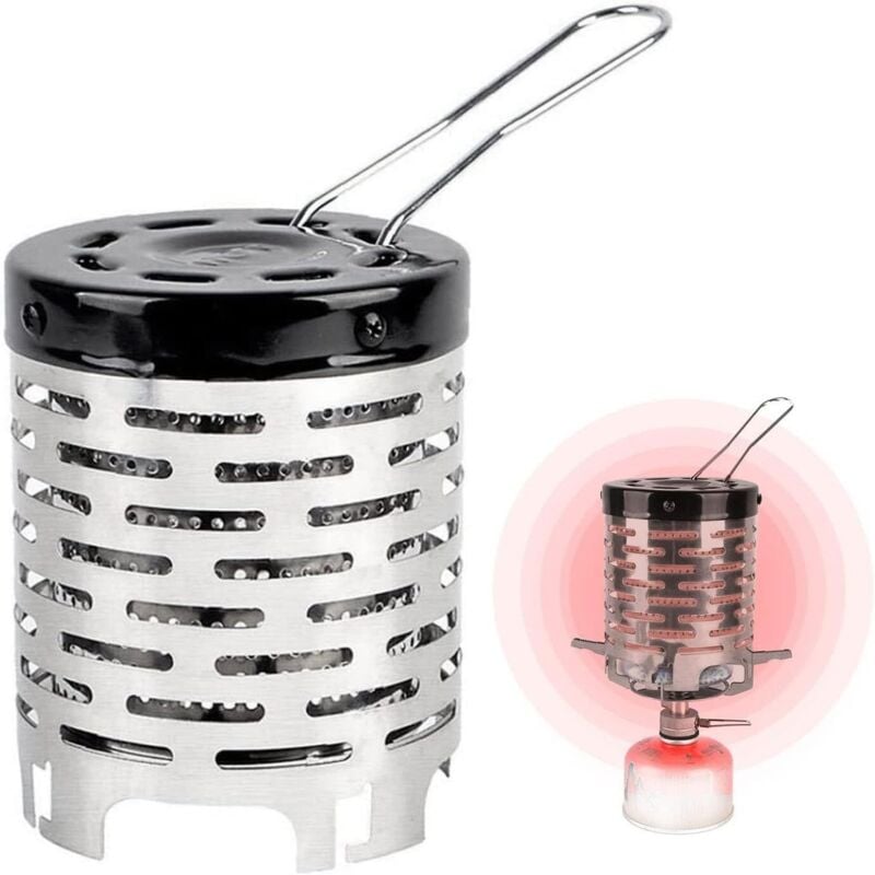 Shining House - Mini Camping Gas Heizung Outdoor Camping Heizung Herd Mini Tragbare, Camping Heizung, Zelt Heizung Edelstahl Decke