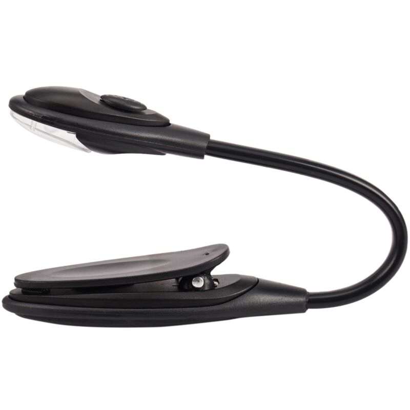 Mini Flexible Clip-on Bright Booklight led Buch Leselampe Weisslicht Halter kleine Tischlampe Licht Geschenke Schwarz