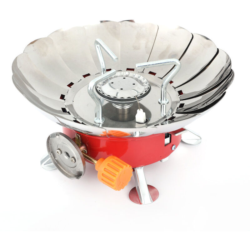 Mini-Gaskocher für den Außenbereich, 2800 W, tragbarer, faltbarer Mini-Gaskocher, Camping-Gaskocher, windfest, mit Piezozündung