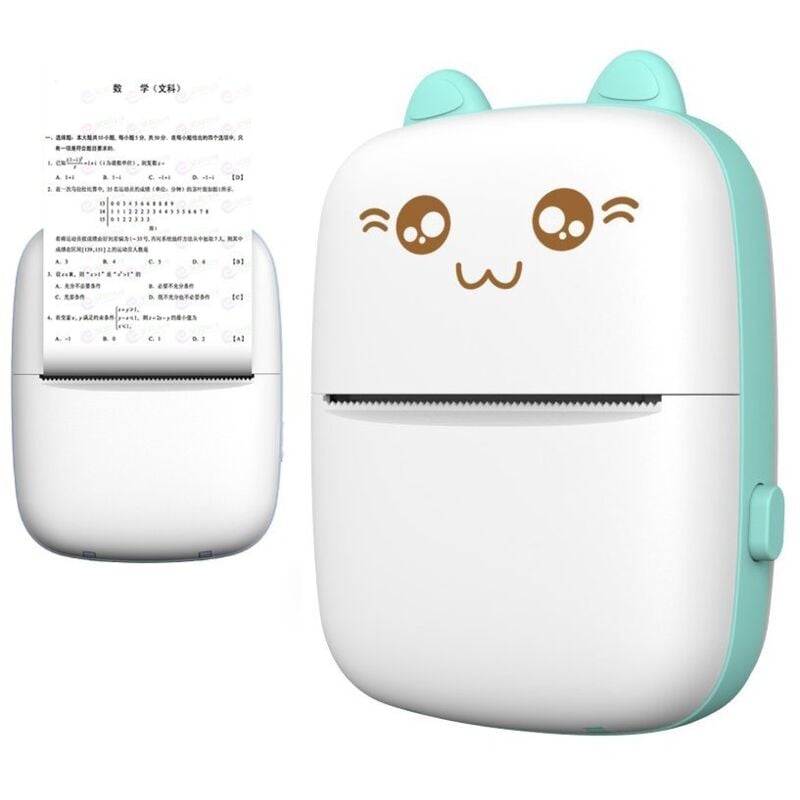 Cofi 1453 - Mini-Katzen-Thermodrucker (7 Rollen im Lieferumfang enthalten) Print-App DruckerBlau