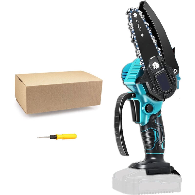 Mawiron - Mini-Kettensäge, tragbare elektrische Kettensäge, kabellos, kleine Handkettensäge, Astschere, Kettensäge, (keine Batterie), kompatibel mit