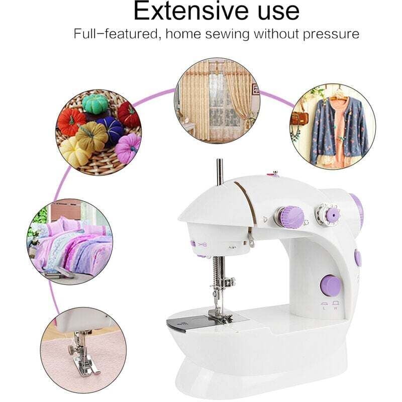 Mini-Nähmaschine für Anfänger, tragbare Nähmaschine mit zwei Geschwindigkeiten, Nähset für Zuhause, Reisen