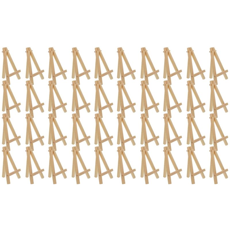 Mini-Staffelei aus Holz, 40 Stück, perfekt zum Präsentieren von kleinen Leinwänden, Visitenkarten, Fotos