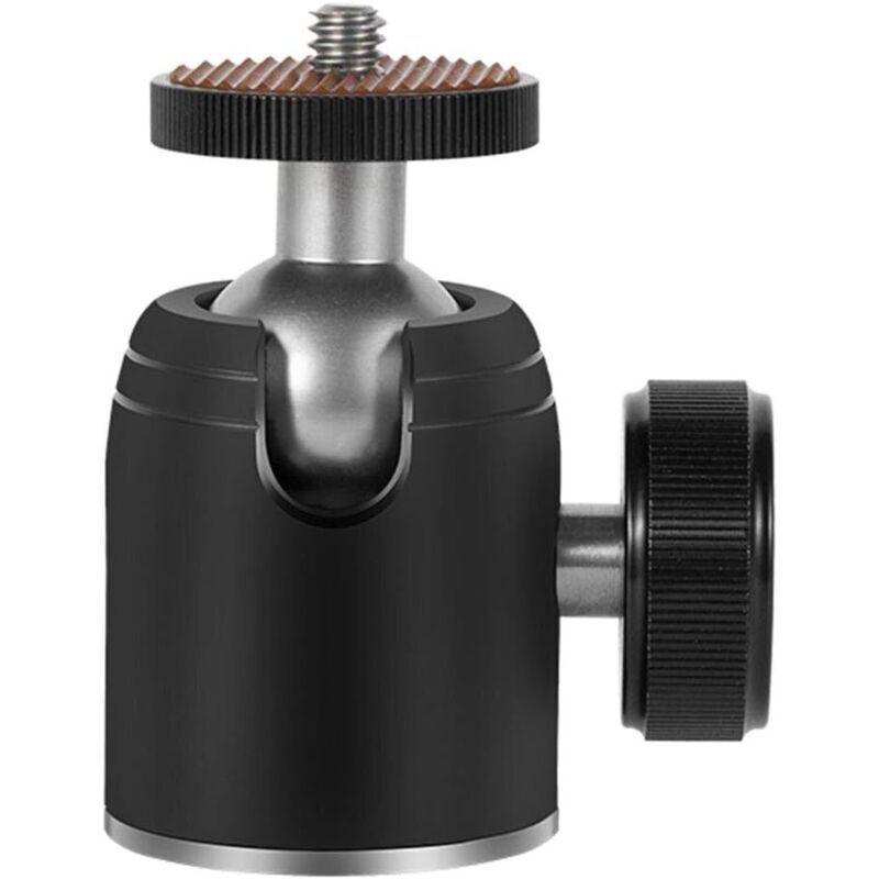 Mini-Stativ-Kugelkopf, 360-Grad-Metall mit 3/8 Zoll auf 1/4 Zoll Schraubenadapter für Digitalkamera-Handy-Einbeinstativ