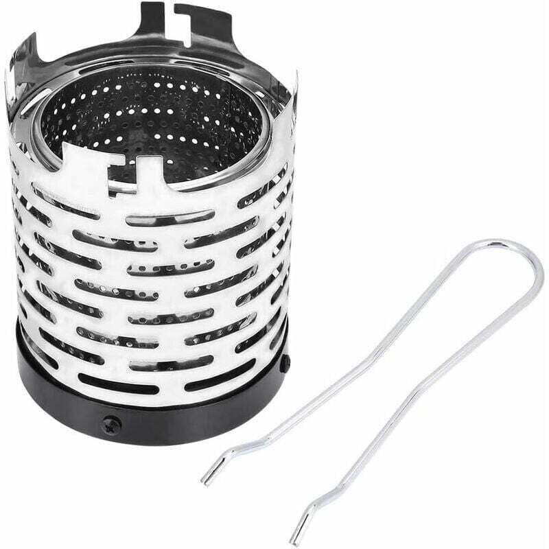 Mini-tragbare Edelstahlheizung für Gaskocher, Windschutz beim Camping, Outdoor-Kocher und Handwärmer