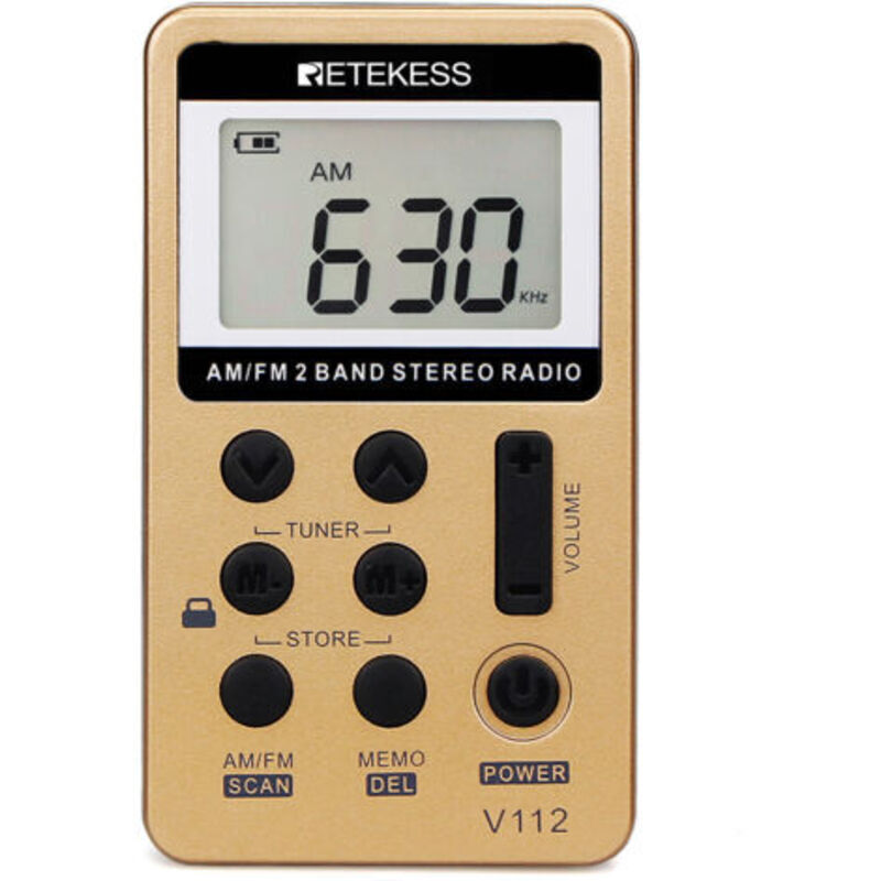 Mini-tragbares Radio, wiederaufladbares FM/AM-Radio, Walkman, Sleep-Timer, Kopfhöreranschluss, Outdoor, Sport, Weihnachtsgeschenk