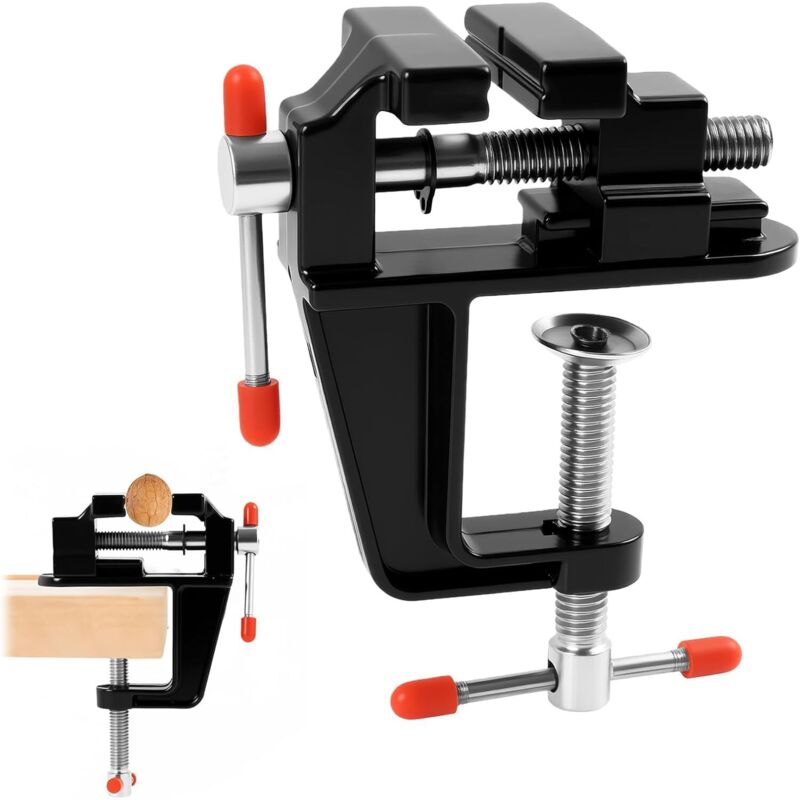 Mini-Universal-Tischschraubstock, 35 mm Aluminiumlegierung für Präzisionsarbeiten, Schmuckherstellung, Modellbau und einfache Heimwerkerprojekte