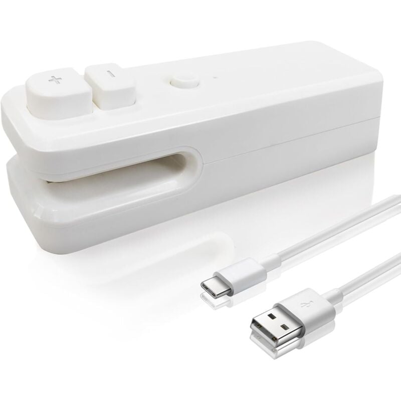 Mini-Vakuumiergerät, tragbares Vakuumiergerät und Schneidgerät, wiederaufladbares 2-in-1-Heißsiegelgerät für Lebensmittelbeutel, Snacks, Obst,