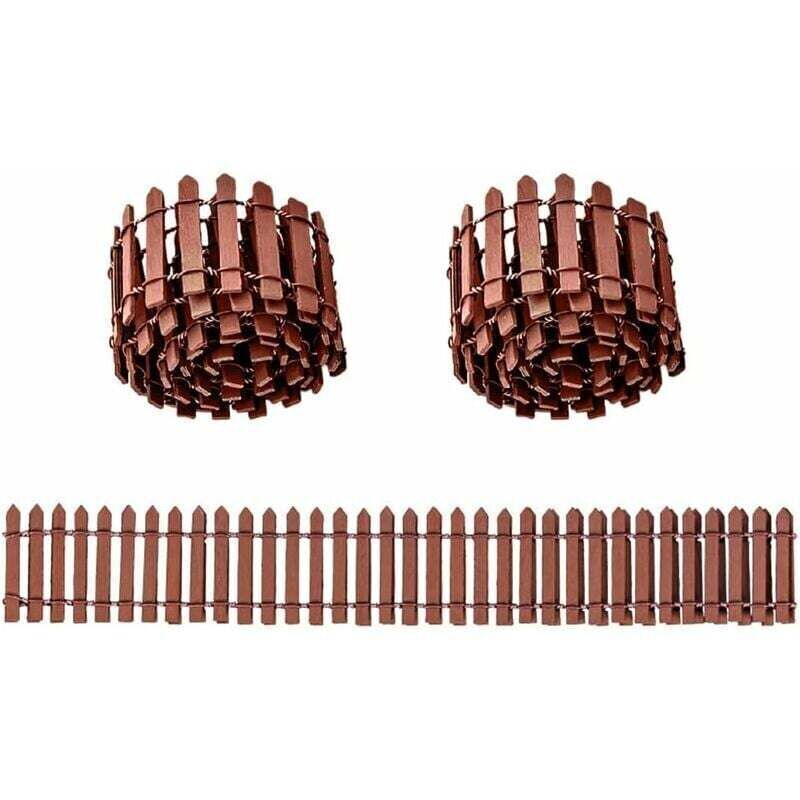 3-teiliger Mini-Gartenzaun, Holzeinfassung, Miniatur-Gartenzäune, flexibler Holzzaun, Mikro-Gartenzaun für Heimwerker