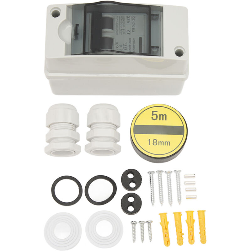 Miniatur-2-poliger Leistungsschalter DC 12 V bis 400 V AC 90 V bis 400 V, Solartrennschalter für Wohnmobile und Solaranlagen