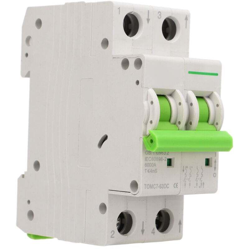 Miniatur-Leistungsschalter für 550-V-Gleichstrom-Solaranlagen, thermomagnetischer Auslöser, 2-poliger 16-A-Trennschalter