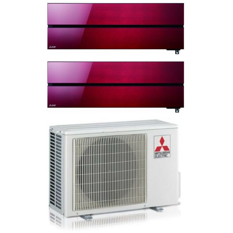 Dual Split Inverter-Klimagerät Serie Kirigamine Style msz-ln 9+9 mit MXZ-2F33VF Ruby Red R-32 Wi-Fi Integrated Colour Red 9000+9000 - Mitsubishi